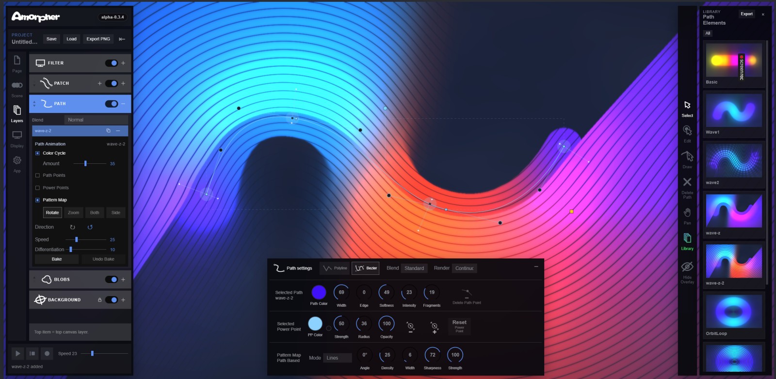 Overview of the Amorpher workspace