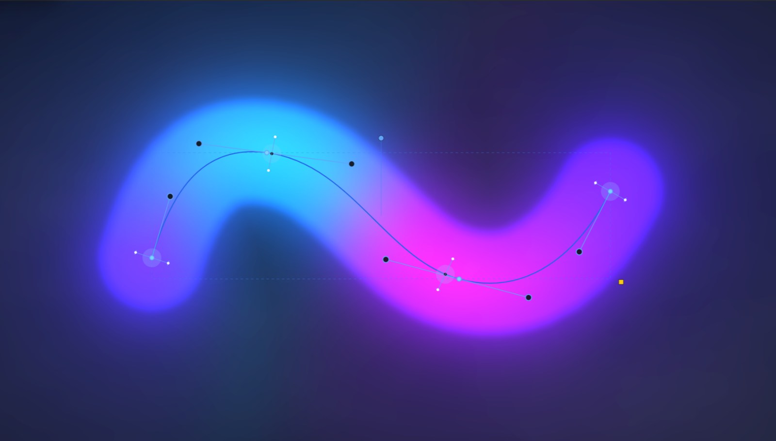 Basic Bezier path gradient with four power points in Amorpher